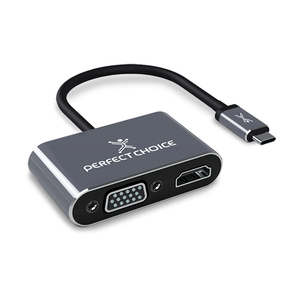 Cable USB Tipo C a HDMI y VGA Perfect Choice PC-101284 