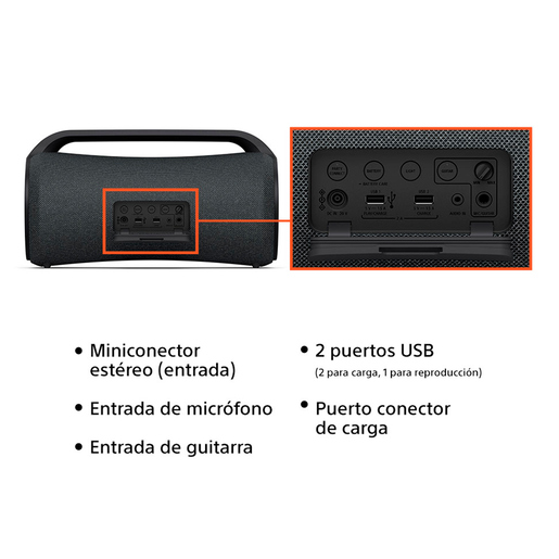 Bocina Bluetooth Sony XG500 / Negro