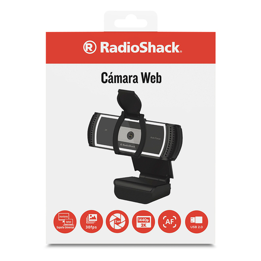 Cámara Web RadioShack W88 Full HD 2 MP Negro 