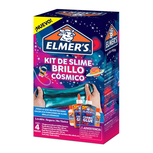 Kit de Slime Texturizado Elmers Brillo Cósmico / 4 piezas / 430 ml