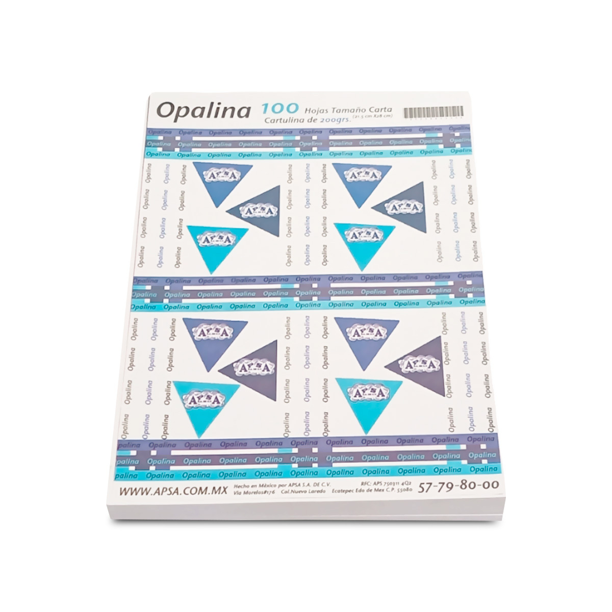 Papel Cartulina Opalina APSA / 100 hojas / Carta / Blanco / 200 gr 
