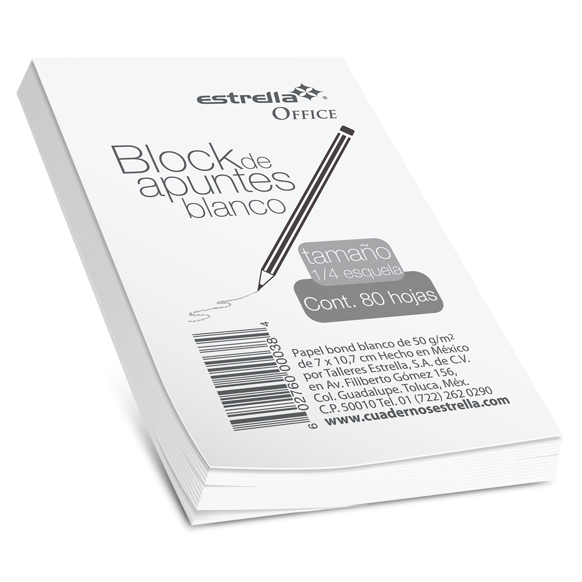 BLOCK DE APUNTES BLANCO 1 4 | Office Depot Mexico