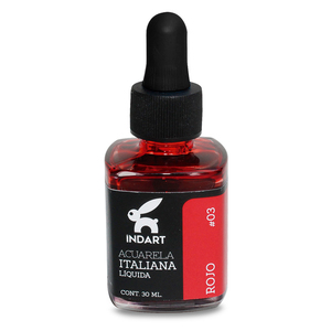 Acuarela Italiana Indart Rojo 30 ml
