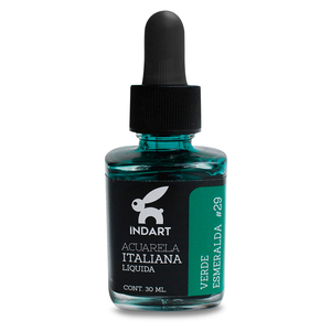 Acuarela Italiana Indart Verde Esmeralda 30 ml 