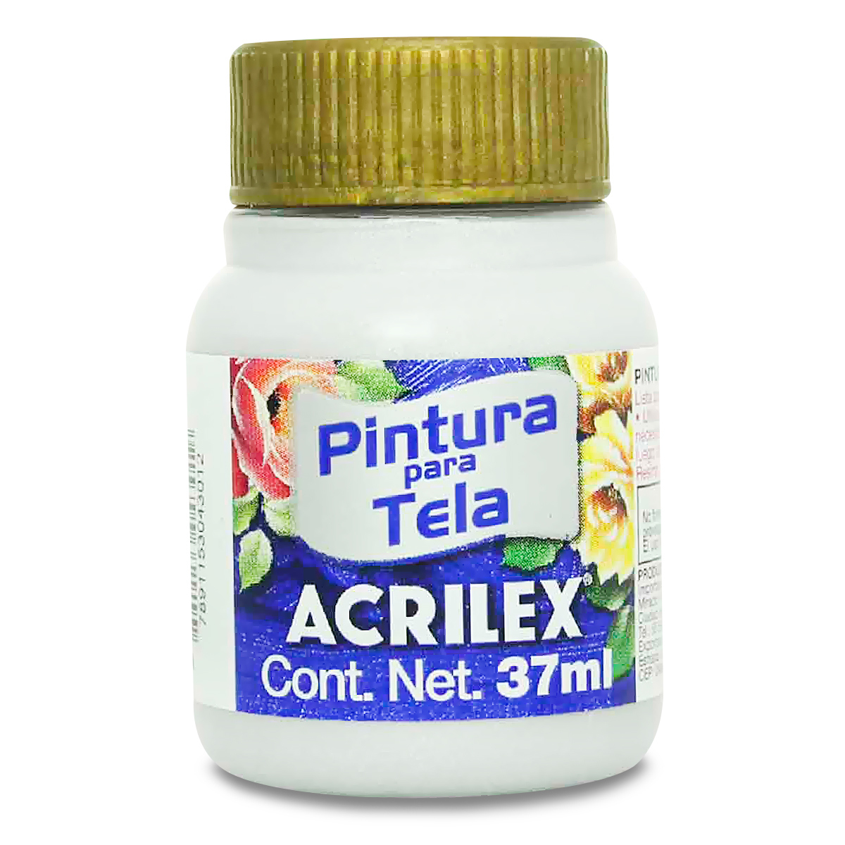 Pintura Textil Acrilex No.533 / Plata / 1 pieza / 37 ml