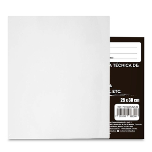 Cartón con Tela Indart 25 x 30 cm Blanco