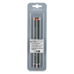 Lápices de Grafito Acuarelables Cretacolor Artist Estudio / HB 4B  8B / Negro gris / 3 piezas Lápices de Grafito Acuarelables Cretacolor Artist Estudio / HB 4B  8B / Negro gris / 3 piezas