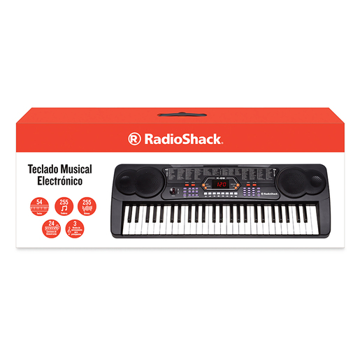 Piano Eléctrico RadioShack K-09 / 54 teclas / Negro 