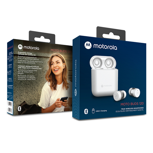 Audífonos Bluetooth Inalámbricos Motorola Moto Buds 120 WH / In ear / True Wireless / Blanco 