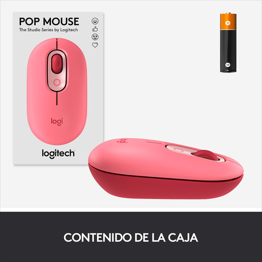 Mouse Inalámbrico Logitech POP Rosa