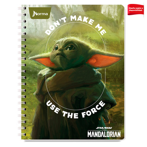 Cuaderno Profesional Star Wars Mandalorian Norma Raya 100 hojas