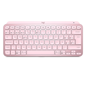 Teclado Inalámbrico Logitech MX Keys Mini / Bluetooth / Retroiluminación / Multidispositivo / Compacto / Español / Rosa