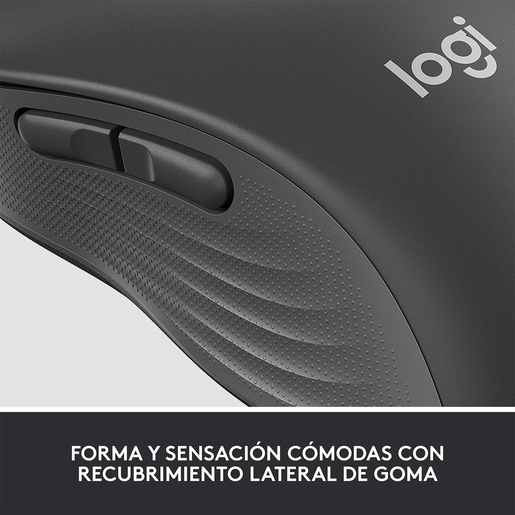 Mouse Inalámbrico Logitech Signature M650 Medium / Logi Bolt USB / Bluetooth / Gris / PC / Laptop / macOS / Chrome OS / Linux / iPadOS / Android