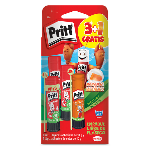 Lápiz Adhesivo Pritt 11g 3 piezas
