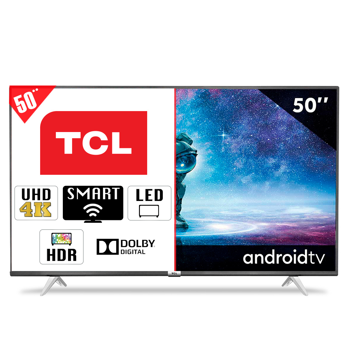 PANTALLA TCL 50 PULGADAS 4K UHD 50A445 SMART TV
