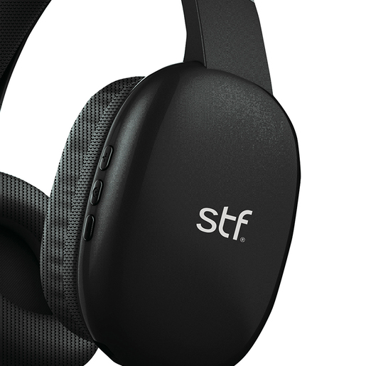 Audífonos de Diadema Bluetooth STF Aurum On ear Inalámbricos Entrada 3.5 mm Negro