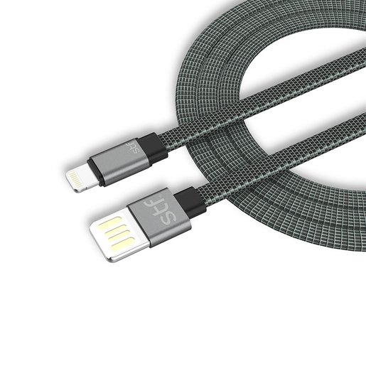 Cable USB - Lightning Stuffactory A02879/ 1 metro / Negro 