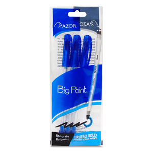 Plumas Azor Big Point Azul 3 piezas Plumas Azor Big Point Azul 3 piezas