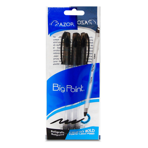 Plumas Azor Big Point Negro 3 piezas Plumas Azor Big Point Negro 3 piezas