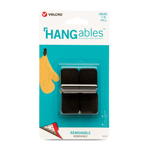 Ganchos Velcro Hangables Negro 2 piezas Ganchos Velcro Hangables Negro 2 piezas