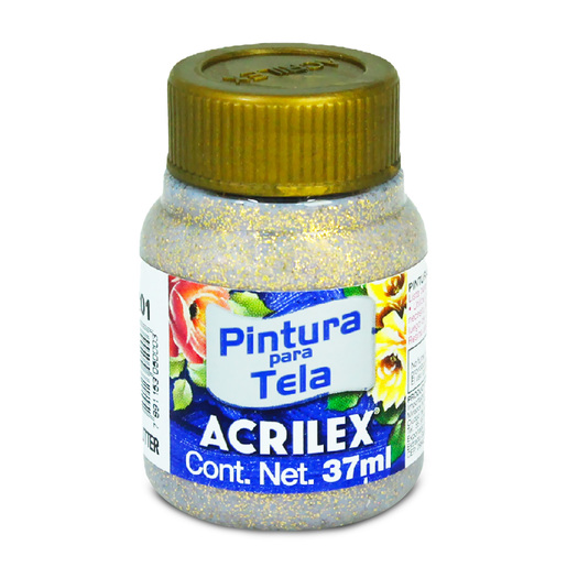 Pintura para Tela Roel Acrilex 201 Glitter Oro 37 ml