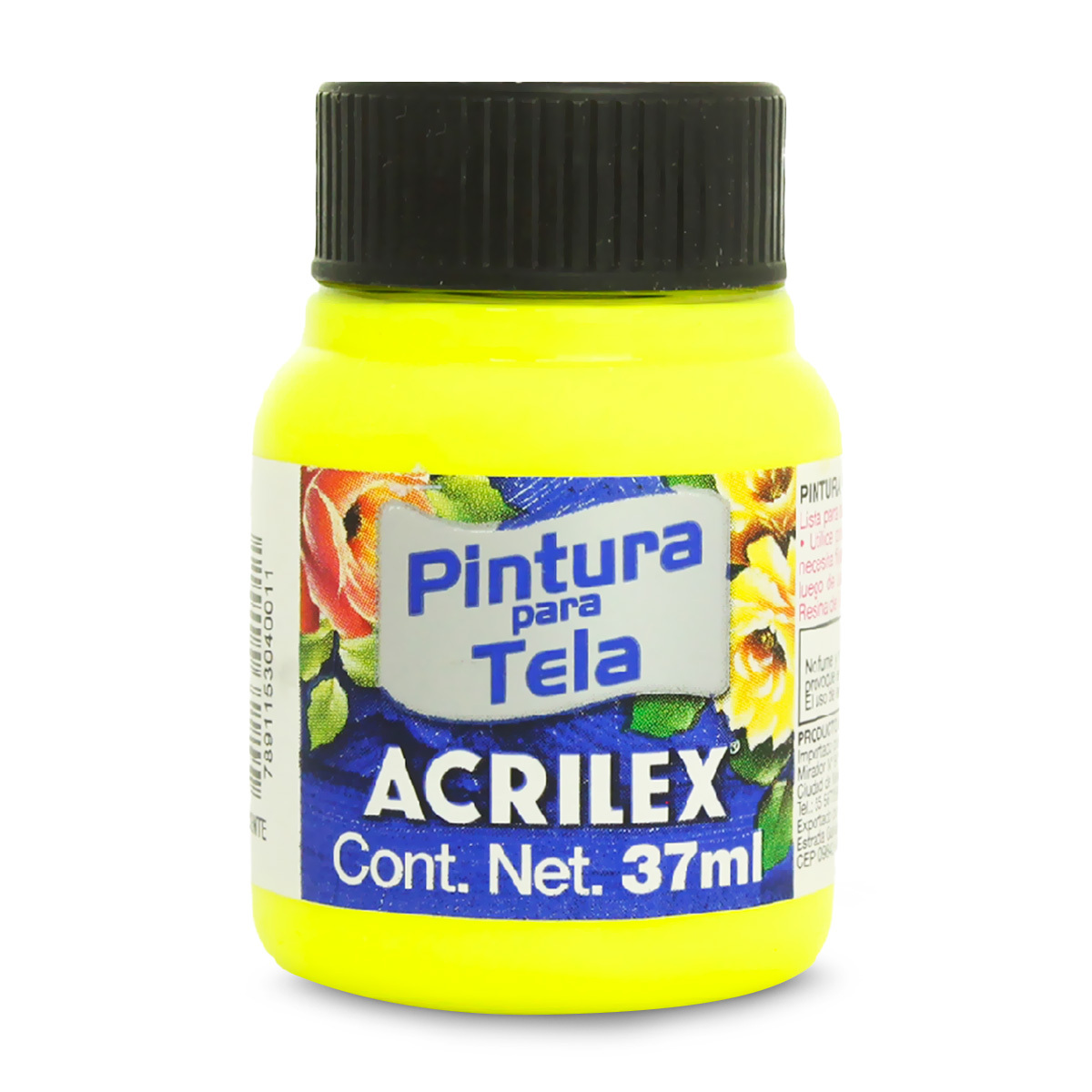 Pintura para Tela Roel Acrilex Amarillo Limón Neón 37 ml