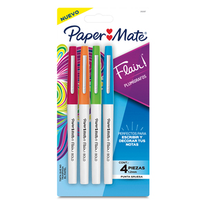 Plumas Paper Mate Flair Bold / Punta gruesa / Surtidos / 4 piezas 