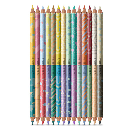Lápices de Colores Vintage Paper Mate / 14 piezas / 28 colores / Doble punta 