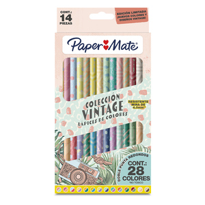 Lápices de Colores Vintage Paper Mate / 14 piezas / 28 colores / Doble punta