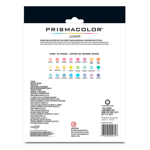 Lápices de Colores Pastel Prismacolor / 24 piezas / 4.0mm 