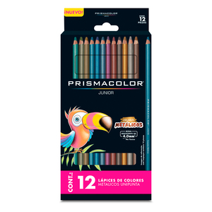 Lápices de Colores Metálicos Prismacolor Junior 12 piezas 4.0 mm Lápices de Colores Metálicos Prismacolor Junior 12 piezas 4.0 mm