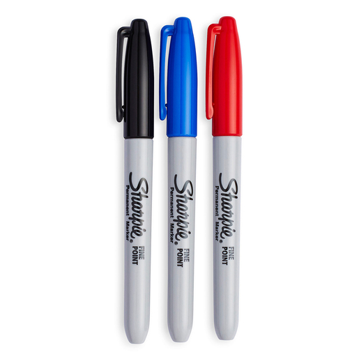 Marcadores Permanentes Sharpie Punta Fina 3 piezas | Office Depot Mexico