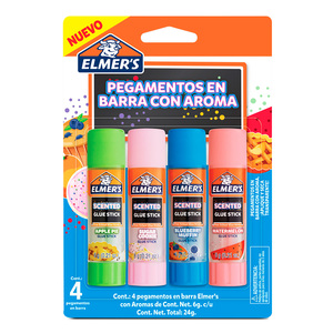 Lápiz Adhesivo con Aroma Elmers 6 gr 4 piezas  Lápiz Adhesivo con Aroma Elmers 6 gr 4 piezas