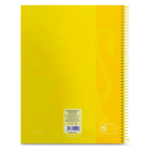 Cuaderno Profesional European Raya Amarillo 80 hojas