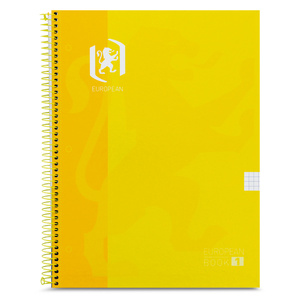 Cuaderno Profesional European Cuadro Chico Amarillo 80 hojas