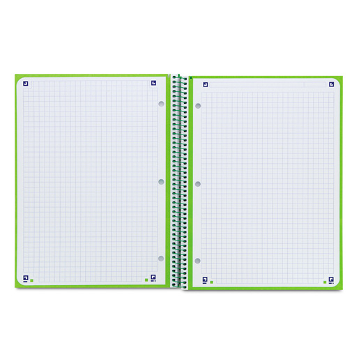 Cuaderno Profesional European Cuadro Grande Verde 80 hojas