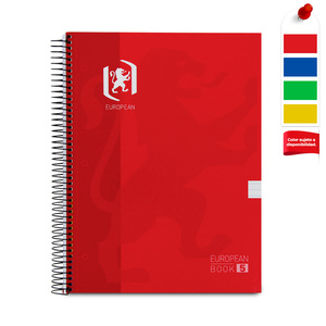 Cuaderno Profesional European Raya Rojo 120 hojas