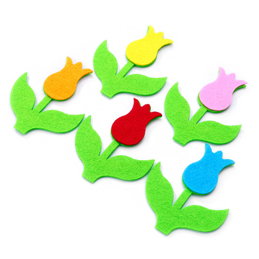 Figura para Manualidades Office Depot Flores Tulipán 5 piezas