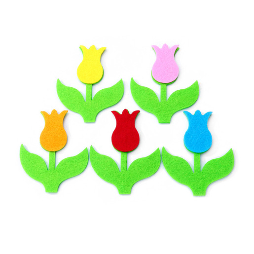 Figura para Manualidades Office Depot Flores Tulipán 5 piezas