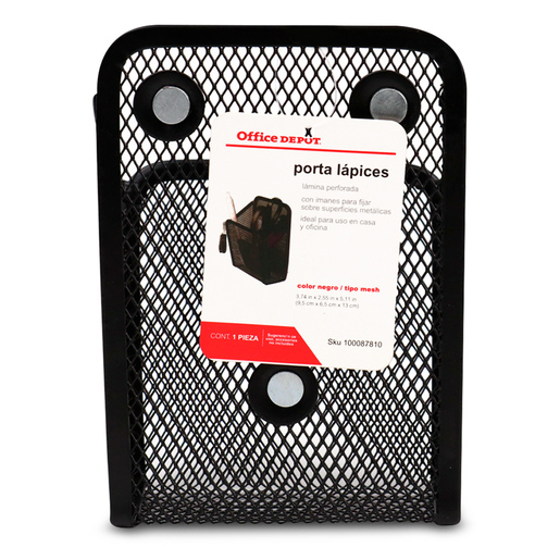 Porta Lápices Magnético Office Depot Mesh Negro