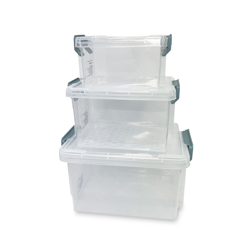 Cajas de Plástico con Tapa Office Depot 3 piezas