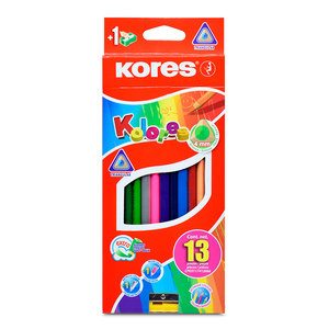 Lápices de Colores Triangulares Kores / 4 mm / 13 piezas 
