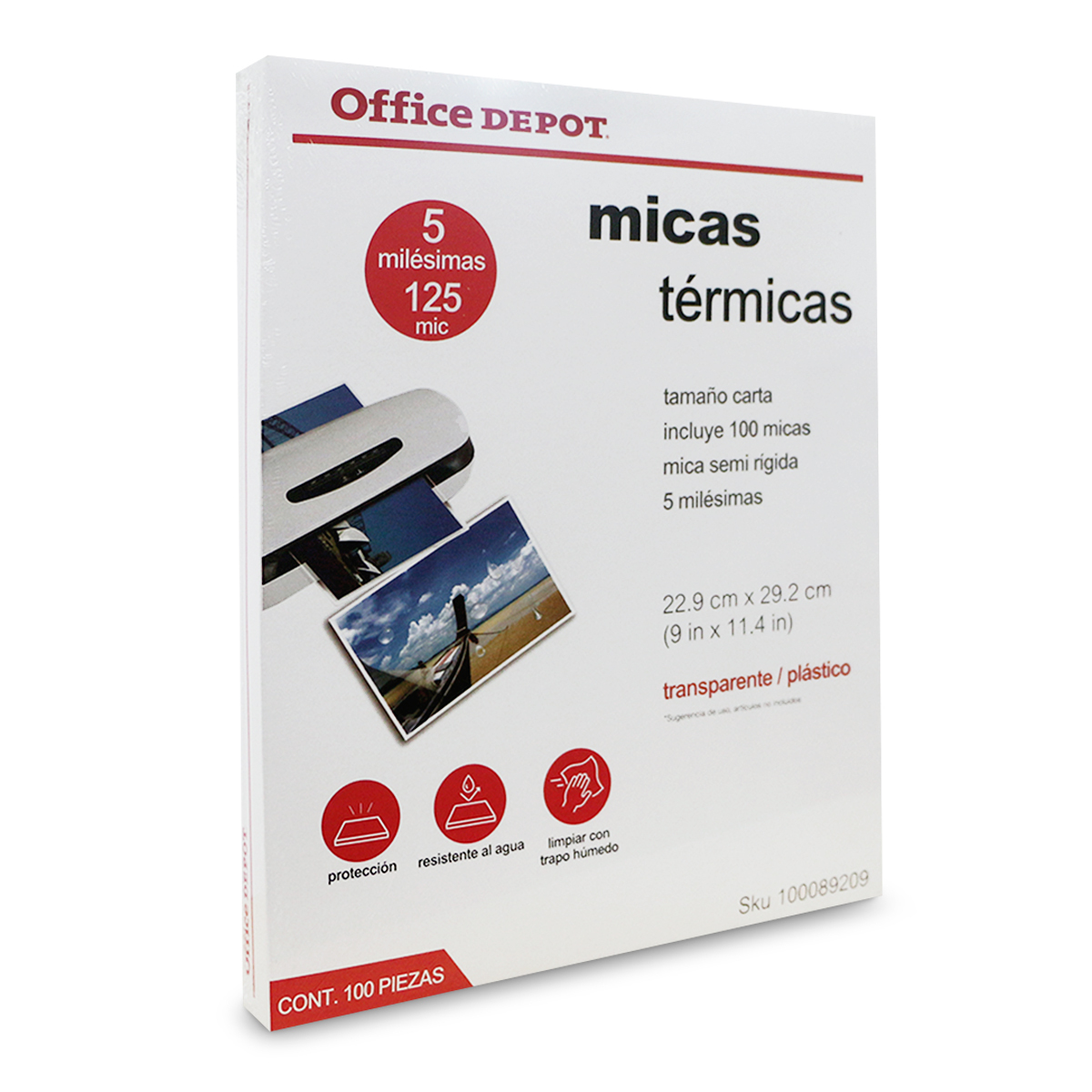 Micas Térmicas Transparentes Office Depot Carta 5 mil 100 piezas | Office  Depot Mexico