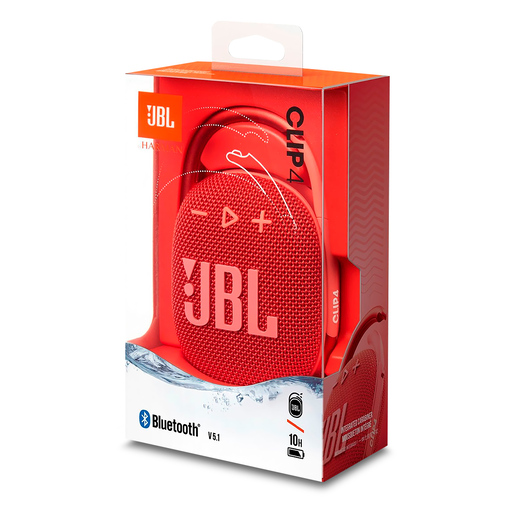 Bocina Bluetooth JBL Clip 4 / Rojo