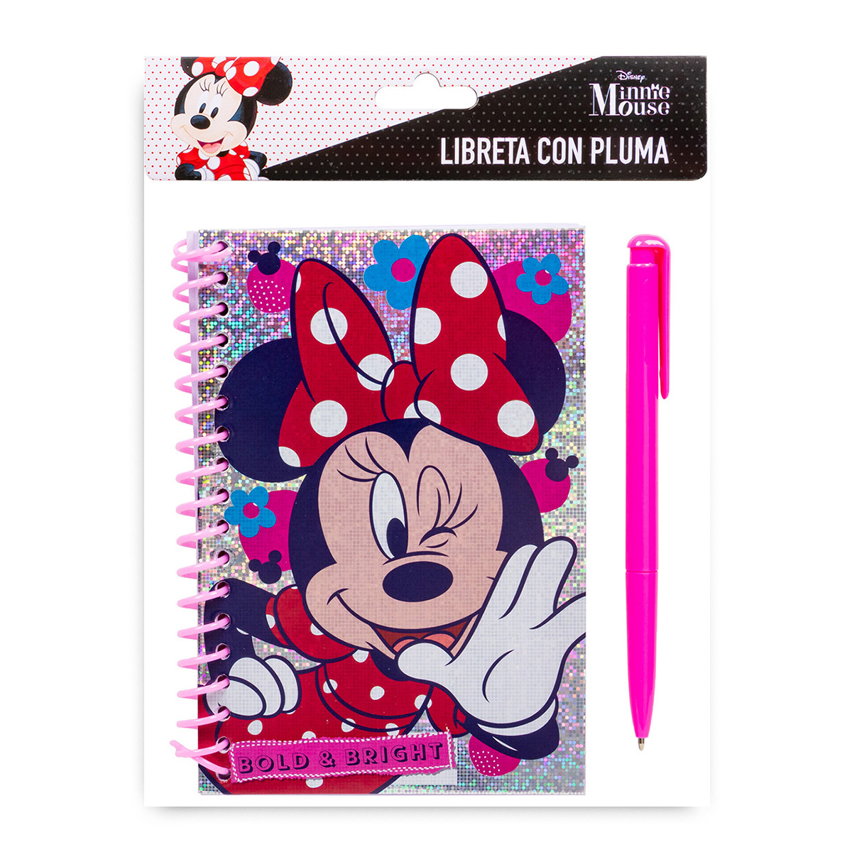 Libreta Forma Francesa con Pluma Disney Minnie LCP56MN 60 hojas Raya |  Office Depot Mexico