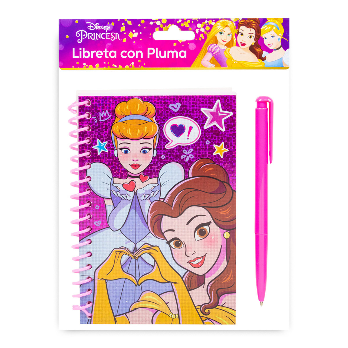 Libreta Forma Francesa con Pluma Disney Princesas LCP61PR 60 hojas Raya | Office  Depot Mexico