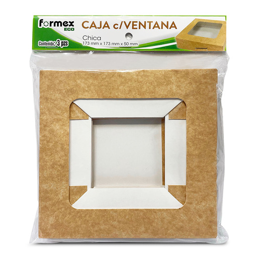 Caja de Cartón Corrugado con Ventana Formex Chica