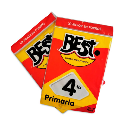 Forros de Plástico Best Cuarto Grado de Primaria 10 piezas