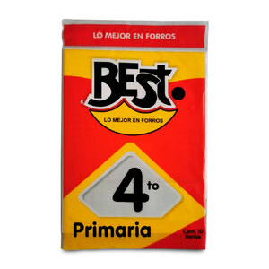 Forros de Plástico Best Cuarto Grado de Primaria 10 piezas Forros de Plástico Best Cuarto Grado de Primaria 10 piezas