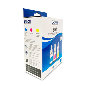Botellas de Tinta Epson T664 T664520-4P Colores surtidos 4500 páginas  EcoTank 4 piezas | Office Depot Mexico